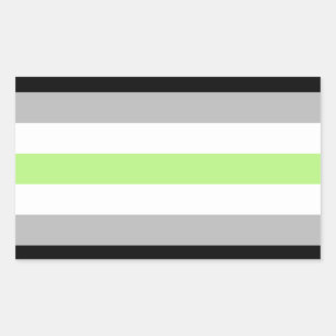 Agender Pride Flag Rectangular Sticker