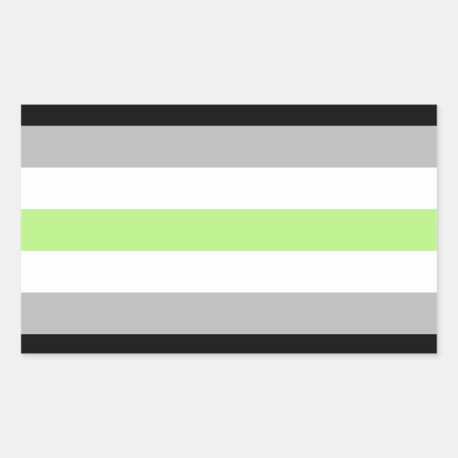 Agender Pride Flag Rectangular Sticker (Front)
