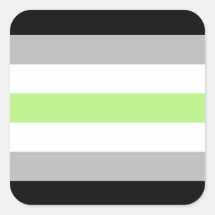 Agender Pride Flag Square Sticker