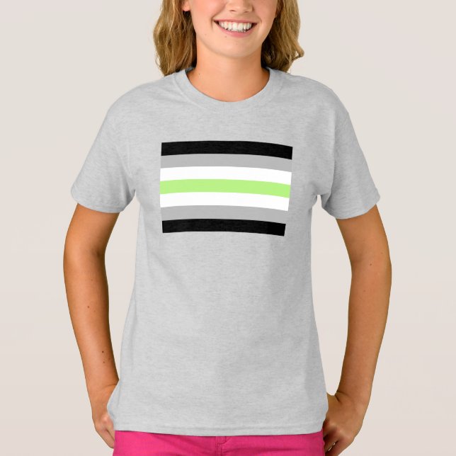 Agender Pride Flag T-Shirt (Front)
