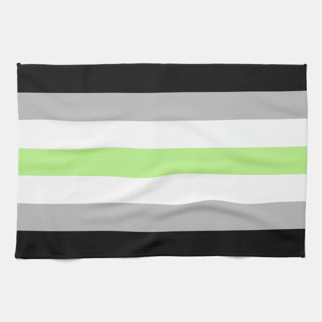 Agender Pride Flag Tea Towel (Horizontal)