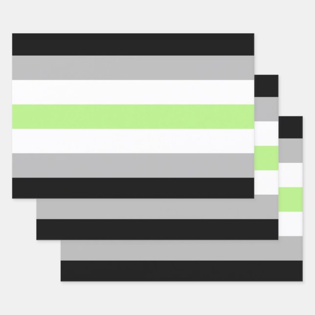 Agender Pride Flag Wrapping Paper Sheet (Set)