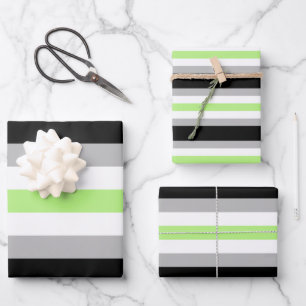 Agender Pride Flag Wrapping Paper Sheet