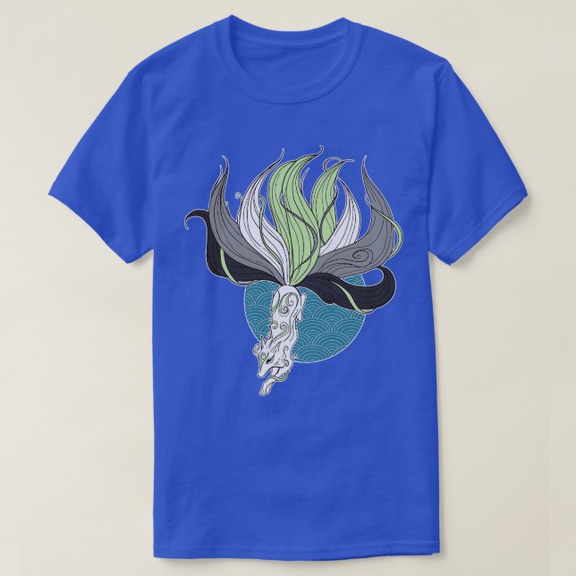 Agender Pride Kitsune T-Shirt (Design Front)