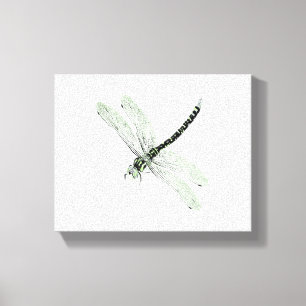 Agender Pride Vintage Dragonfly Art Canvas Print