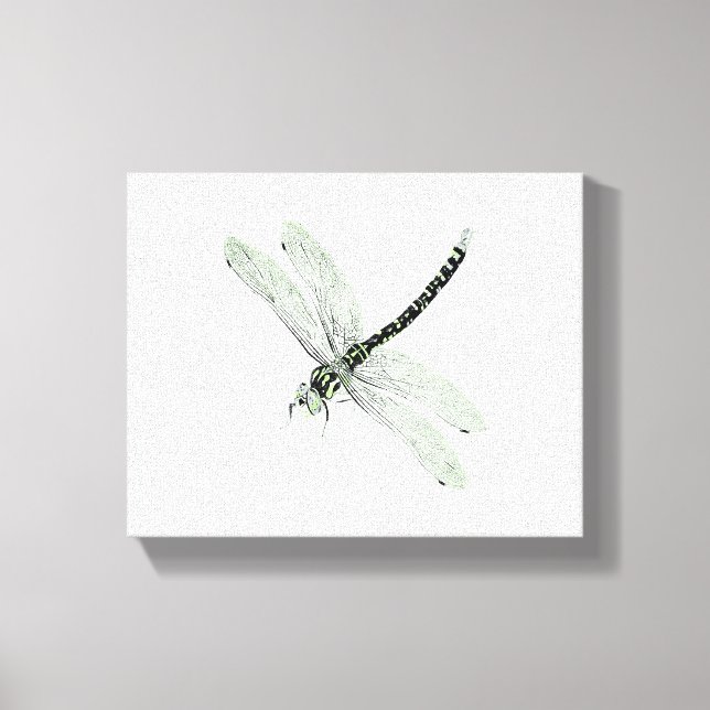 Agender Pride Vintage Dragonfly Art Canvas Print (Front)