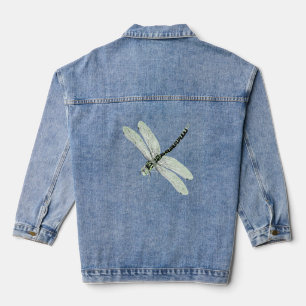 Agender Pride Vintage Dragonfly Art Denim Jacket