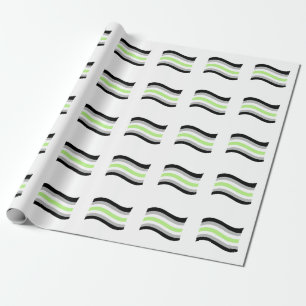 Agender Pride Wavy Flag Wrapping Paper