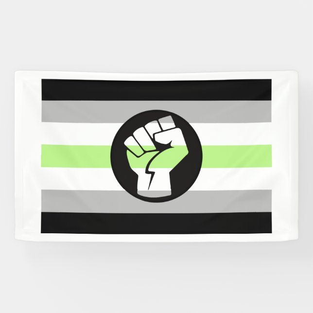 Agender Protest Flag Banner (Horizontal)