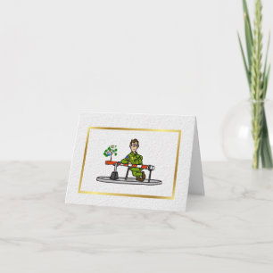 Agent At Border with Christmas Tree Card
