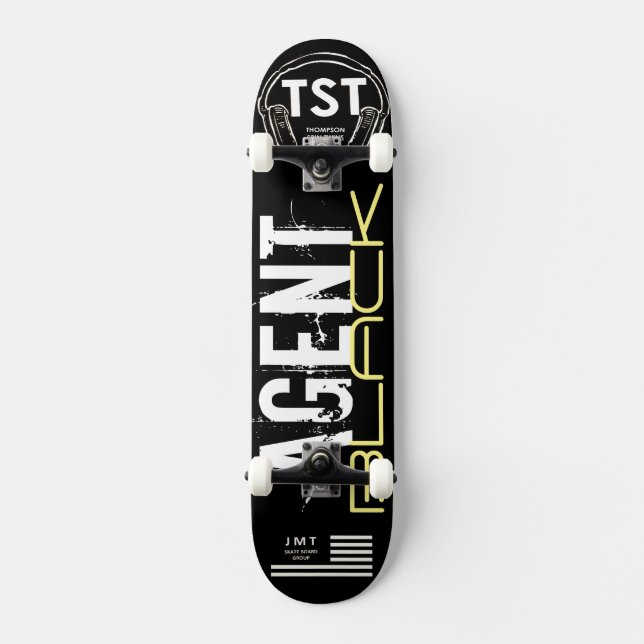AGENT BLACK Skateboard (Front)
