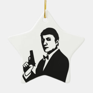 Agent Ceramic Tree Decoration