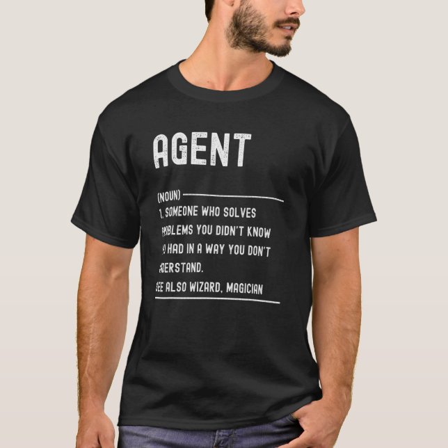 Agent Definition Shirts Funny Job Title (Front)