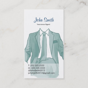 Agent in a Suit Drawing Profile Card