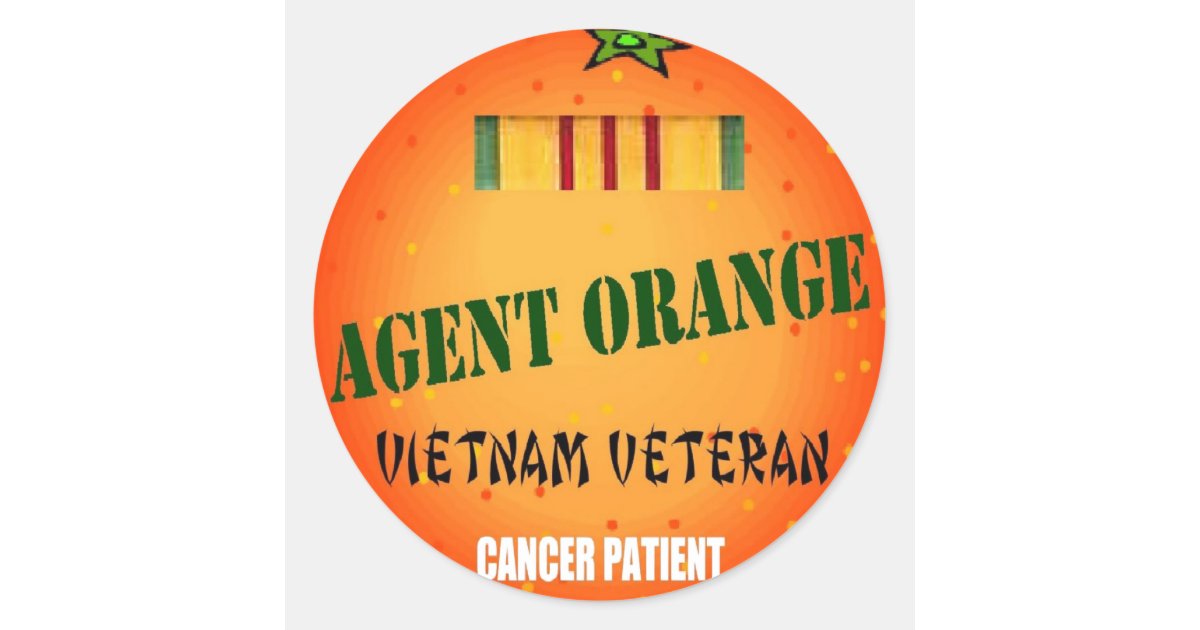 Agent Orange Classic Round Sticker Zazzle