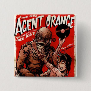 Agent Orange "Creature" Punk Button - Square