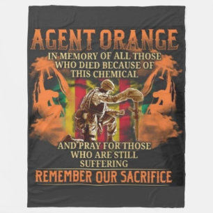 AGENT ORANGE FLEECE BLANKET