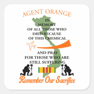 Agent Orange Square Sticker