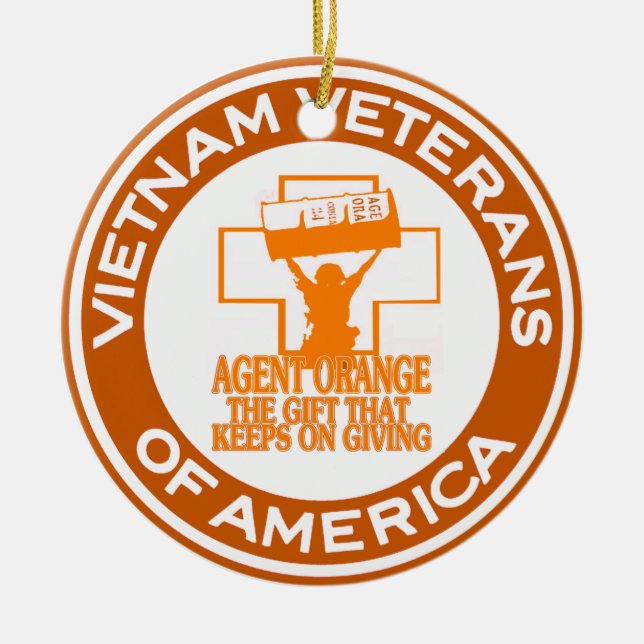 Agent Orange VVA Ceramic Tree Decoration (Front)