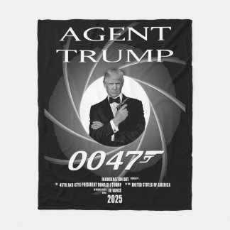 Agent President Donald Trump Inauguration Day 47 Fleece Blanket