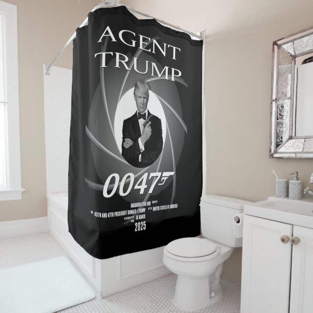 Agent President Donald Trump Inauguration Day 47 Shower Curtain (In Situ)