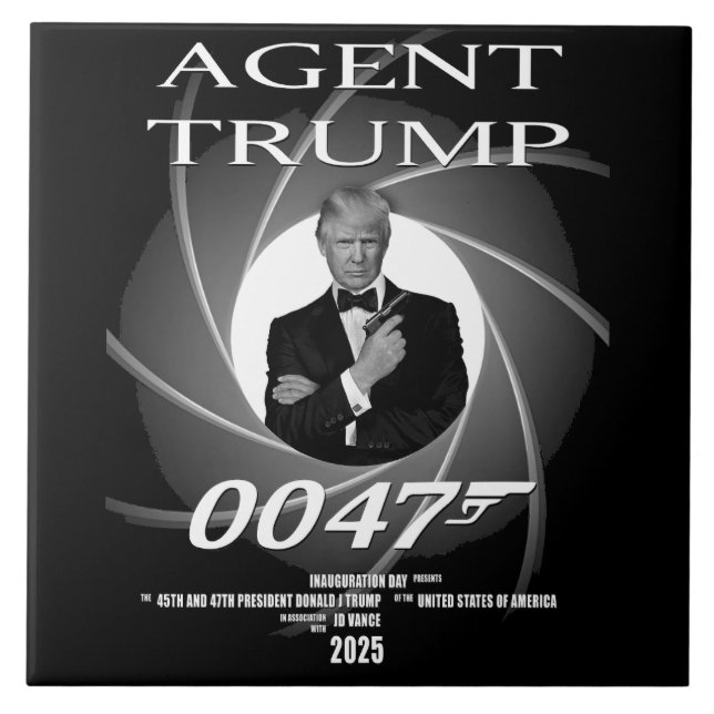 Agent President Donald Trump Inauguration Day 47 Tile (Front)
