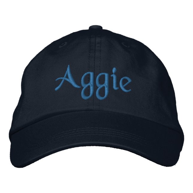 Aggie Blue Embroidered Baseball Cap / Hat (Front)