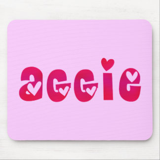 Aggie in Hearts Mouse Mat