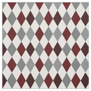 Aggie Maroon & Grey Argyle Pattern Fabric