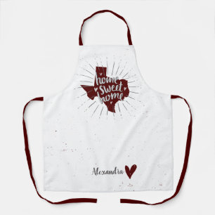 Aggie Maroon Home Sweet Home Texas Apron
