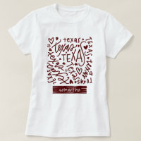 Aggie Maroon Texas Doodle Pattern