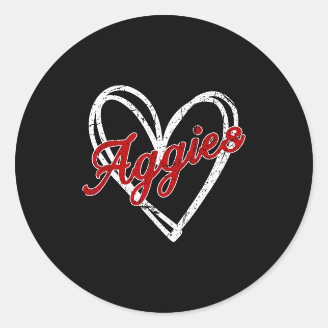 Aggies  classic round sticker (Front)