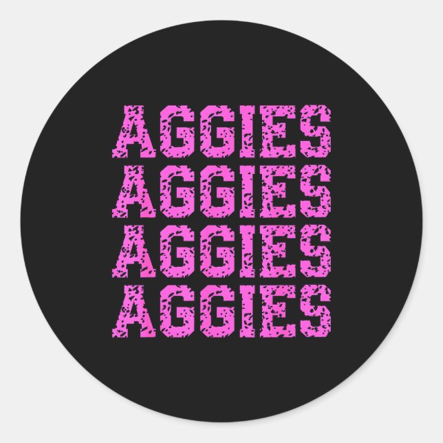 Aggies  classic round sticker (Front)