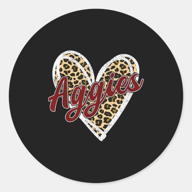 Aggies  classic round sticker (Front)