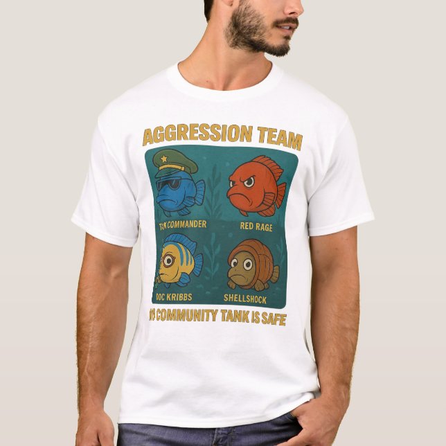  Aggression Team – Funny Cichlid Fish Tank  (Front)