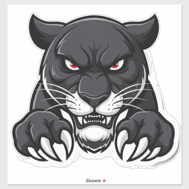 Aggressive Black Panther With Red Eyes (Sheet)
