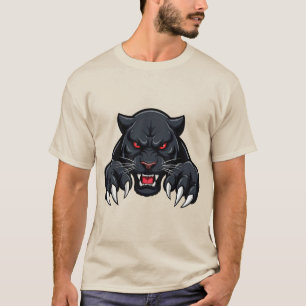 Aggressive Black Panther With Red Eyes T-Shirt