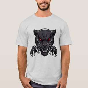 Aggressive Black Panther With Red Eyes T-Shirt