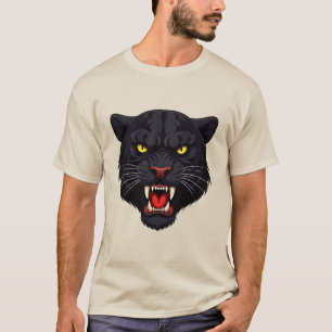 Aggressive Black Panther With Red Eyes T-Shirt
