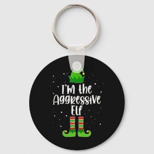 Aggressive Elf Matching Family Group Christmas Paj Key Ring