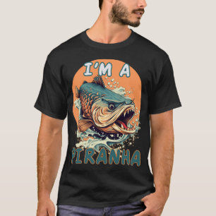 Aggressive Fish Fishing Art T-Shirt