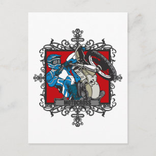 Aggressive Motocross Postcard