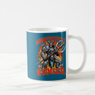 Aggressively Whimsical Dark Fantasy Warrior Battle Coffee Mug
