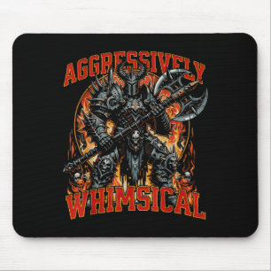 Aggressively Whimsical Dark Fantasy Warrior Battle Mouse Mat