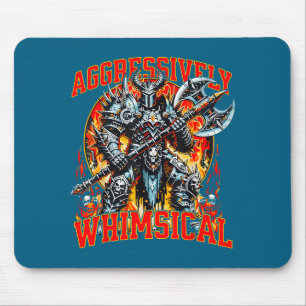 Aggressively Whimsical Dark Fantasy Warrior Battle Mouse Mat