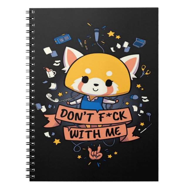 Aggretsuko Cute Red Panda | Cute Panda Lover Notebook (Front)