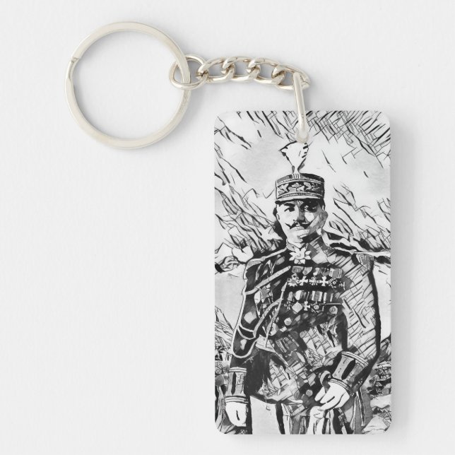 Agha Petros and the Flag Key Ring (Front)