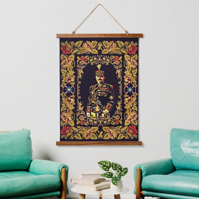 Agha Petros Wood Topped Wall Tapestry (Living Room)
