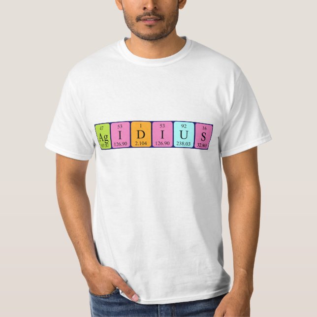 Ägidius periodic table name shirt (Front)
