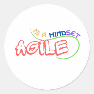 Agile is a mindset classic round sticker